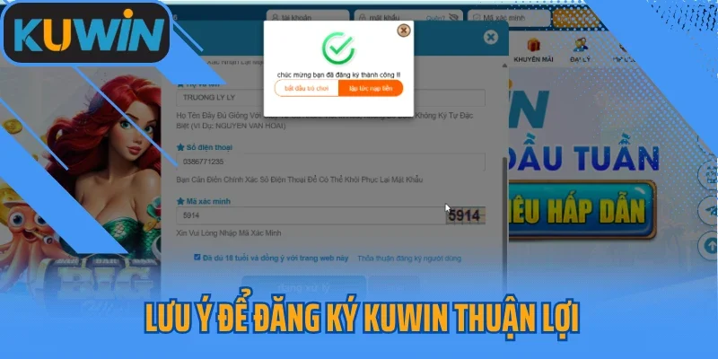 Lưu ý để đăng ký Kuwin thuận lợi